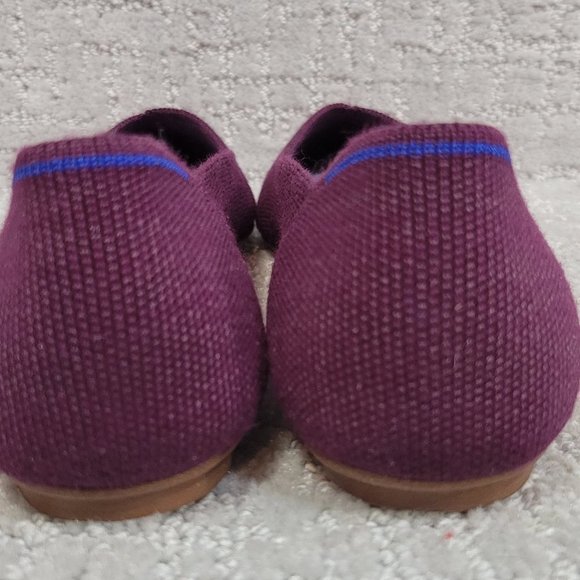 ROTHY'S The Merino Aubergine Purple Pointed Flat Shoes Women's Multiple Sizes - Picture 5 of 16